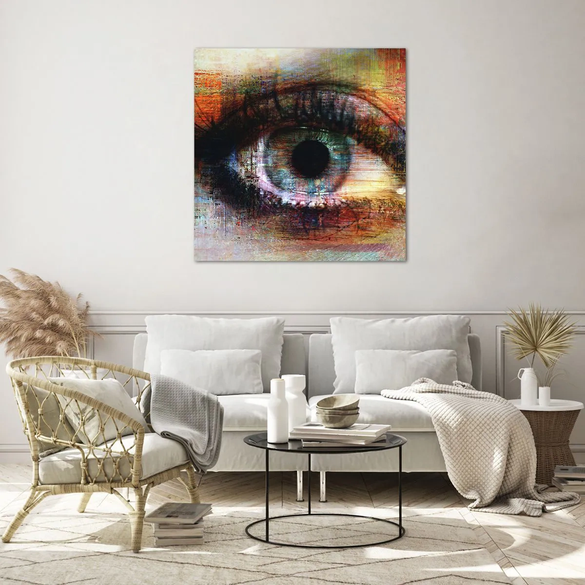 Billede på glas - Du kan se ind i sjælen - 60x60 cm