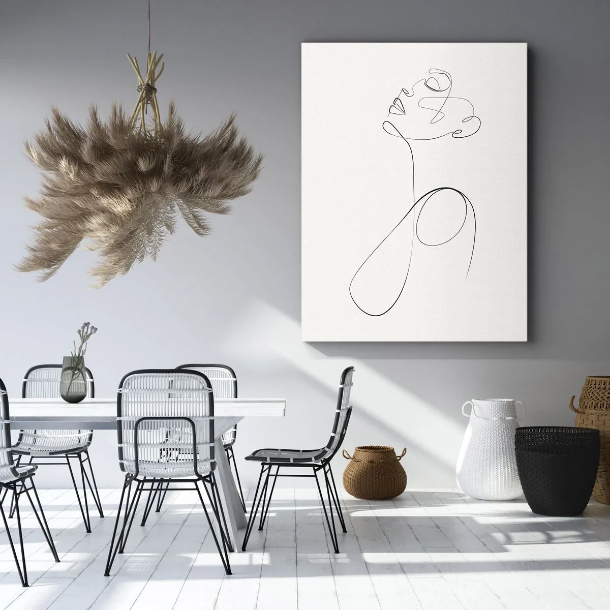 Lærredstryk - Billede på lærred - Sløjfet i drømme - 65x120 cm