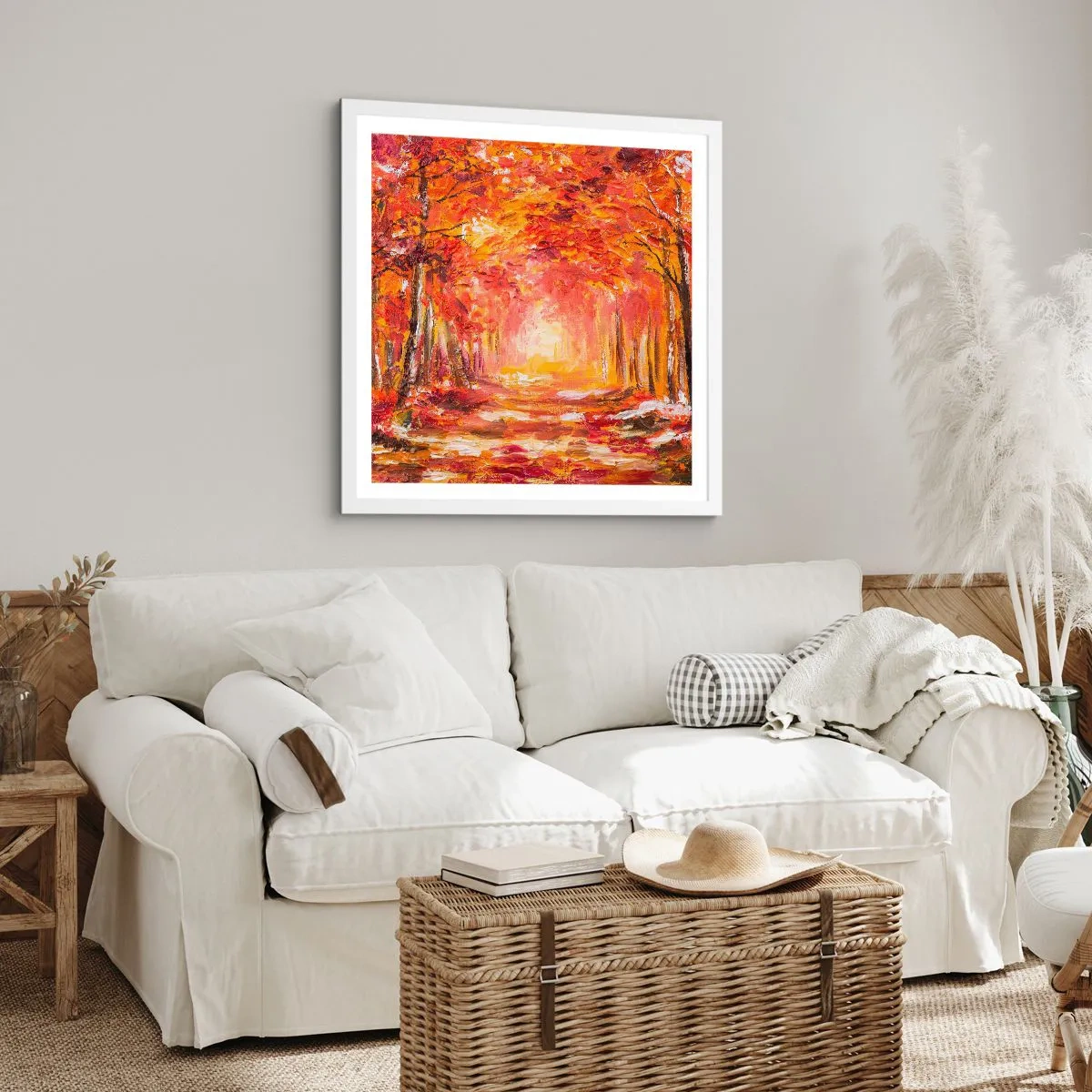 Plakat i hvid ramme - Kobberskov - 40x40 cm