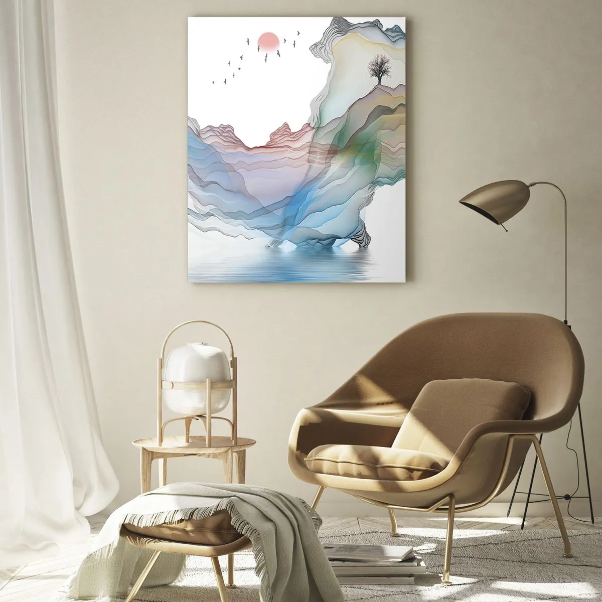 Billede på glas - Mod krystalbjergene - 50x70 cm