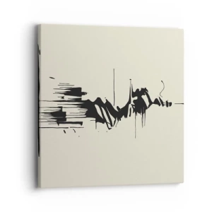 Lærredstryk - Billede på lærred - Skyndsom abstraktion - 40x40 cm