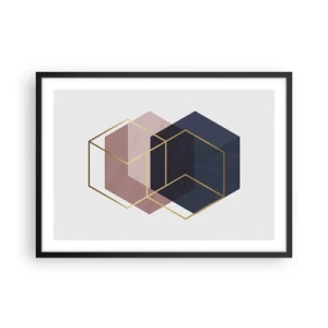 Plakat i sort ramme - Styrken ved enkelhed - 70x50 cm