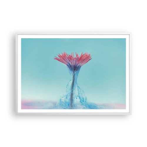 Plakat i hvid ramme - I en nærende omfavnelse - 100x70 cm