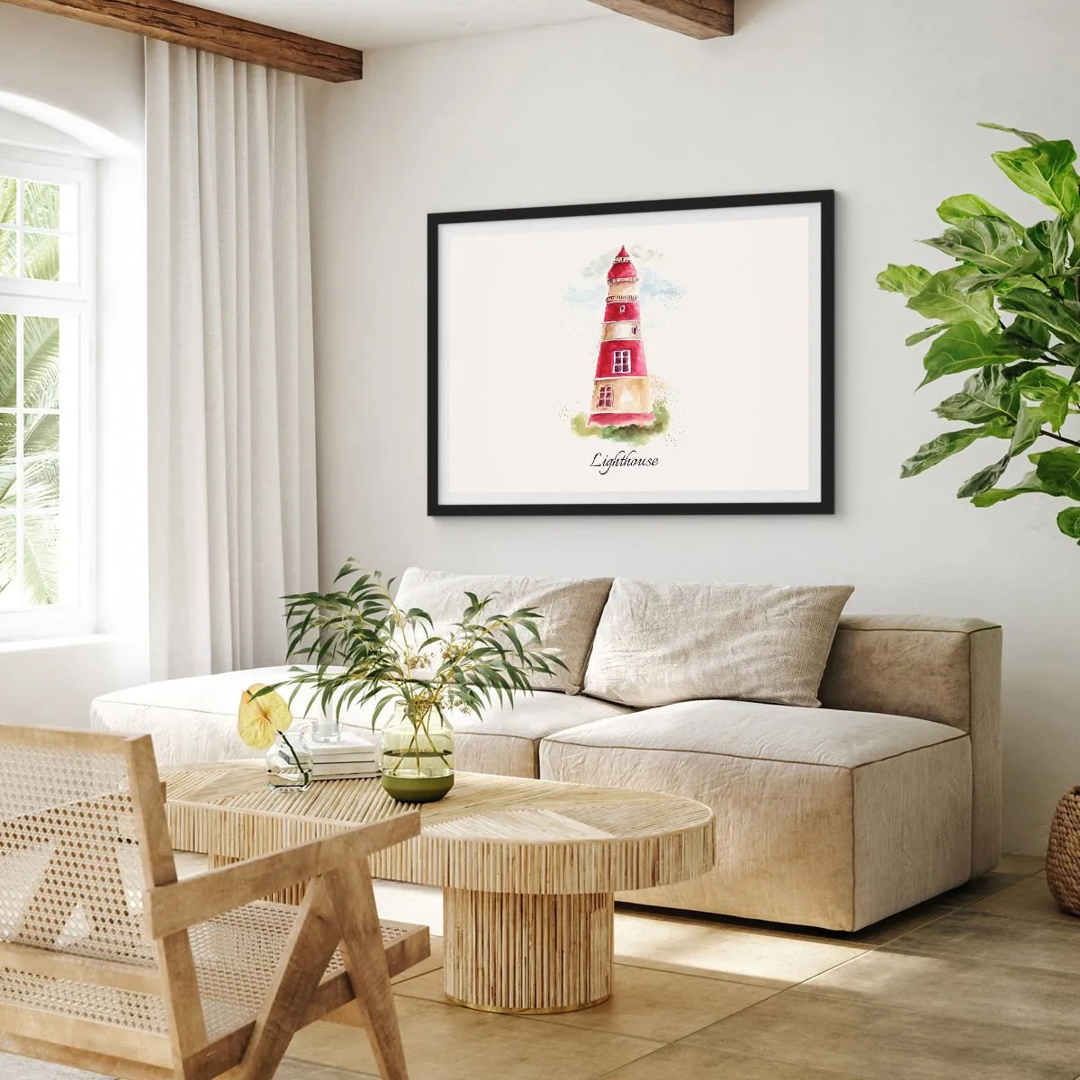 Plakat i sort ramme - Altid vejret omkring - 40x30 cm