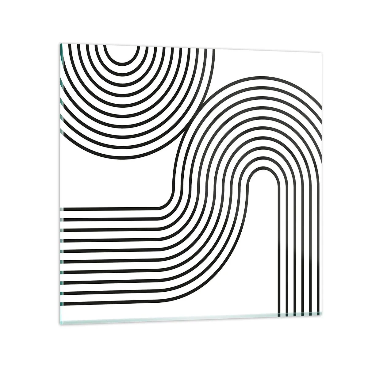 Billede på glas - På en kurve - 50x50 cm