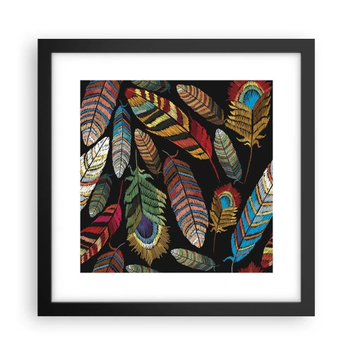 Plakat i sort ramme - Fuglekarneval - 30x30 cm