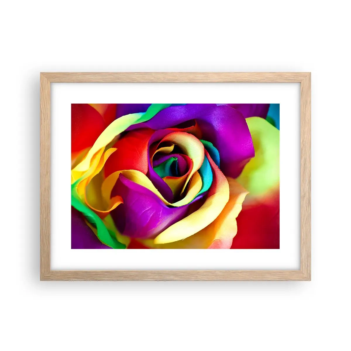 Plakat i ramme af lyst egetræ - Dette er umuligt - 40x30 cm