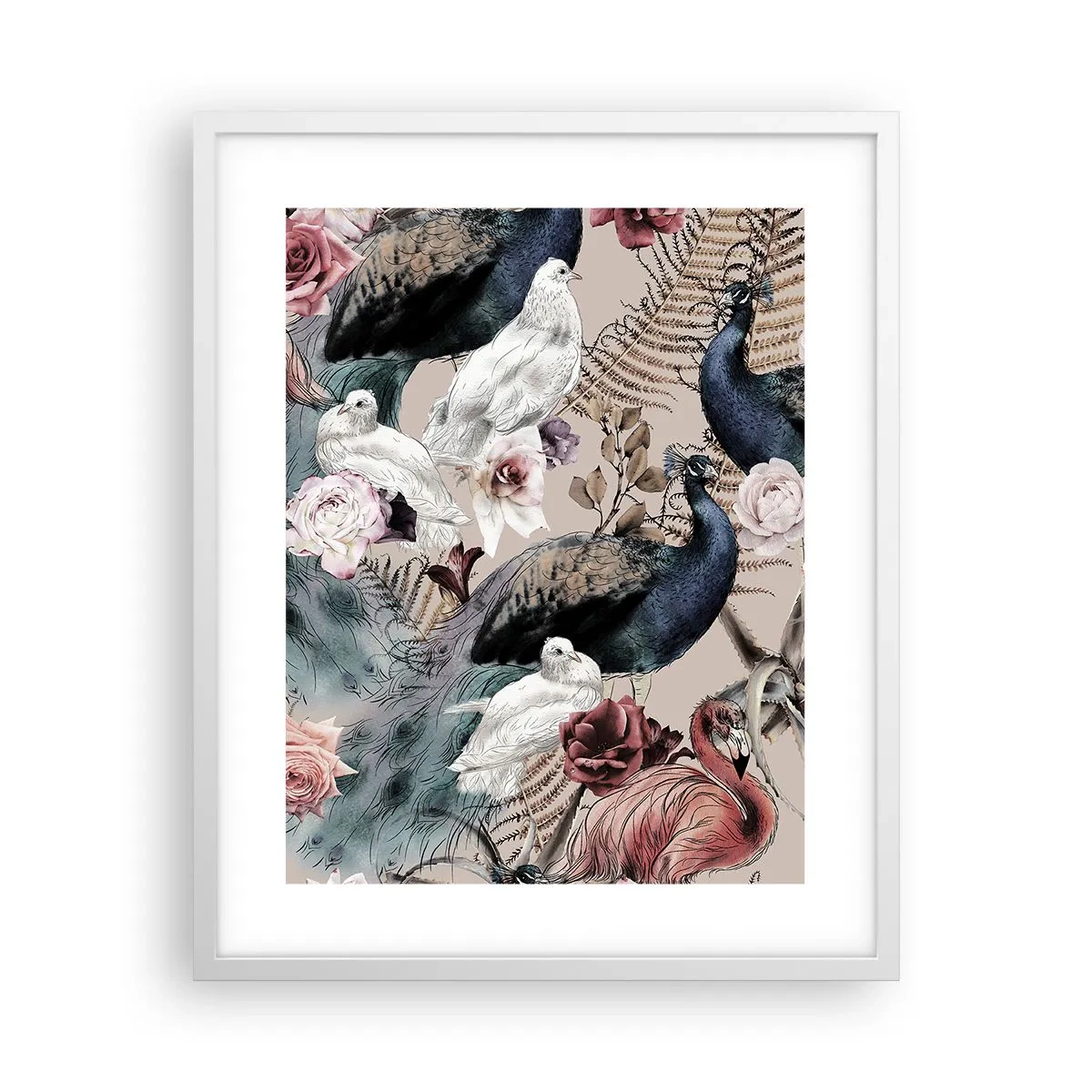 Plakat i hvid ramme - I paladsets have - 40x50 cm