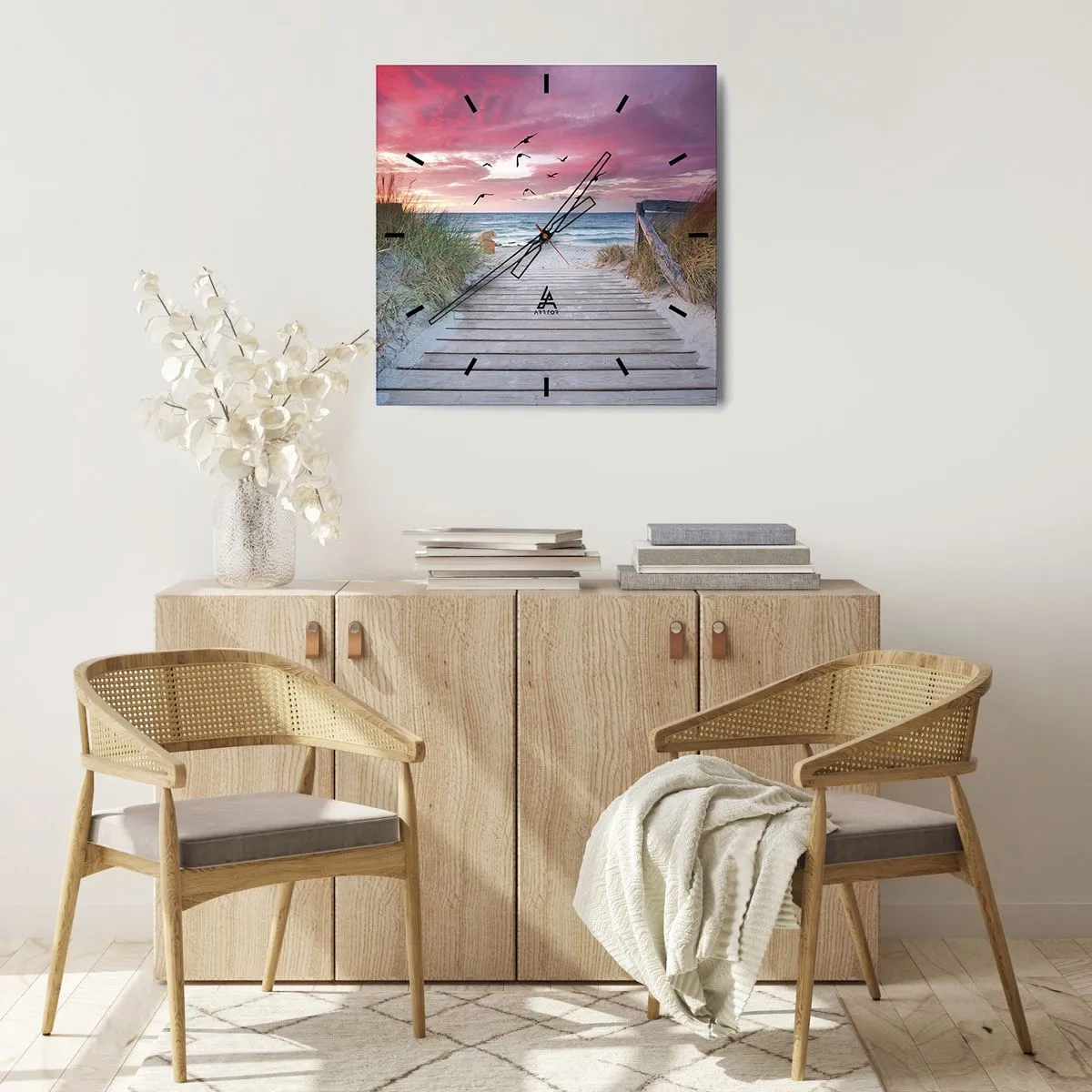 Vægur, Uret - Baltisk indtryk - 40x40 cm