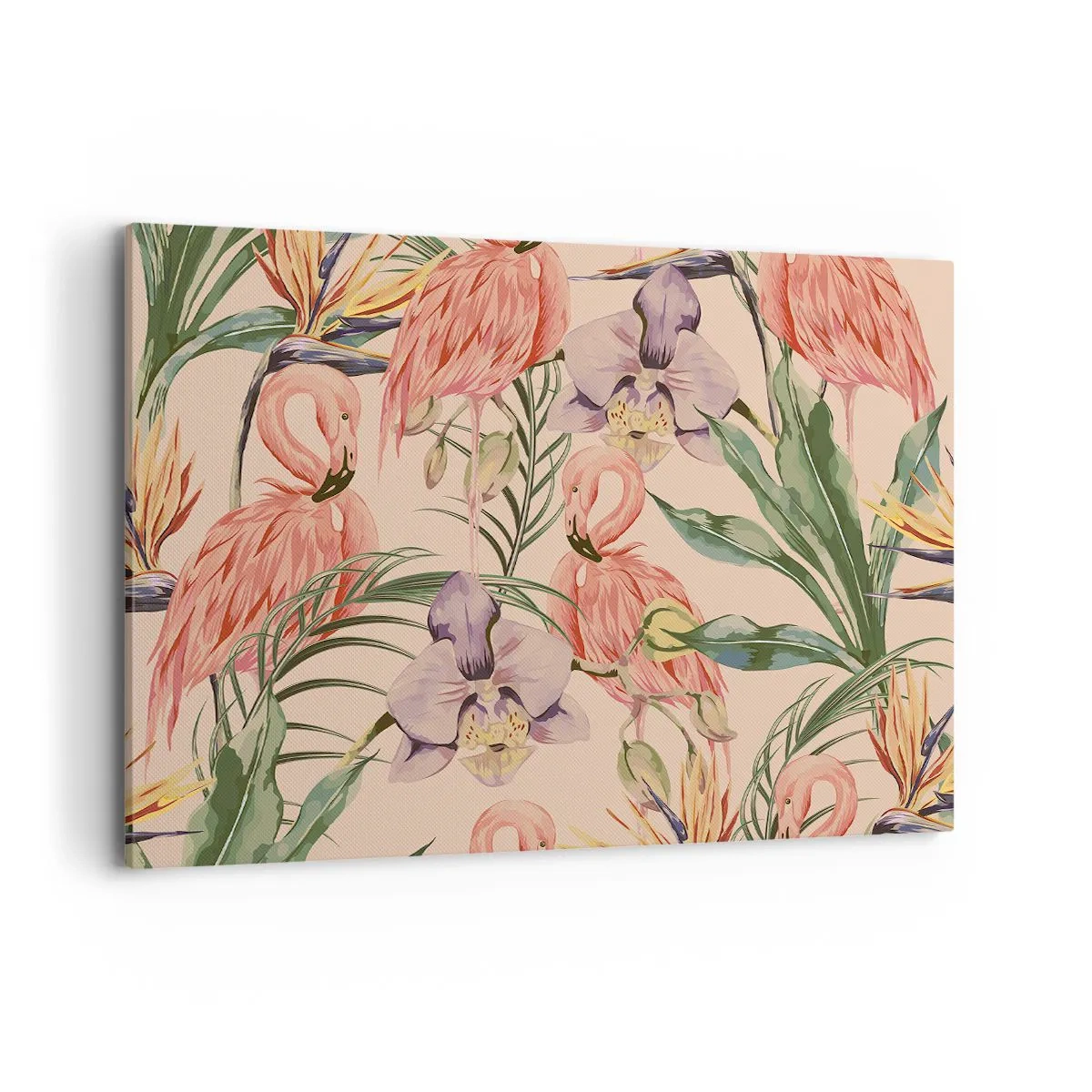 Lærredstryk - Billede på lærred - Lyserød blomstret ballet - 120x80 cm