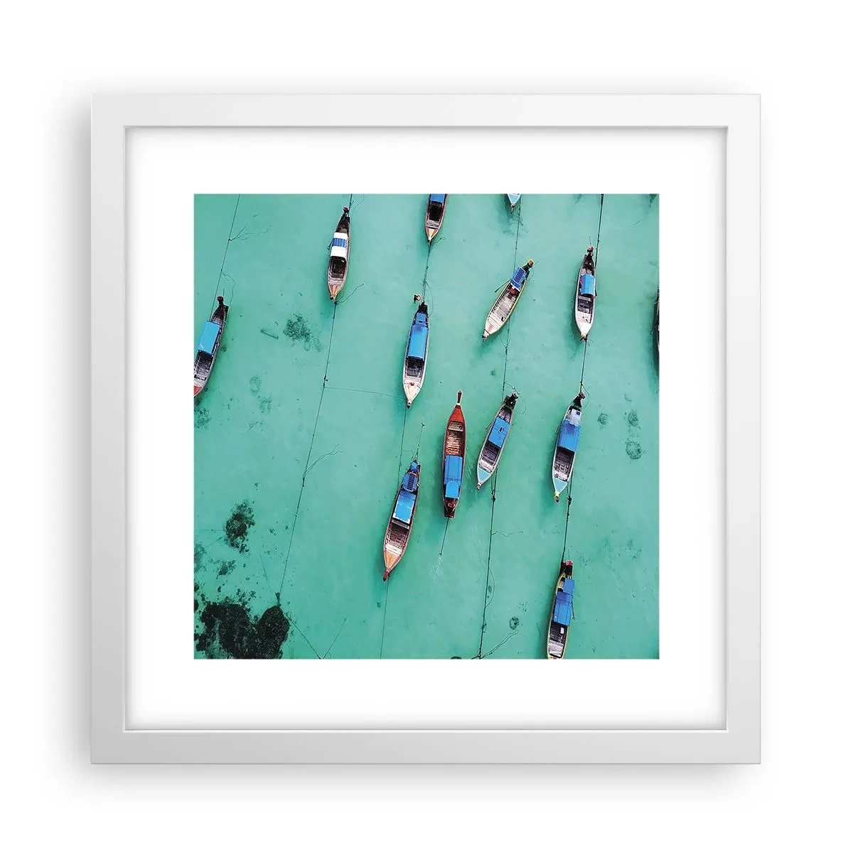 Plakat i hvid ramme - I glædelig forventning - 30x30 cm