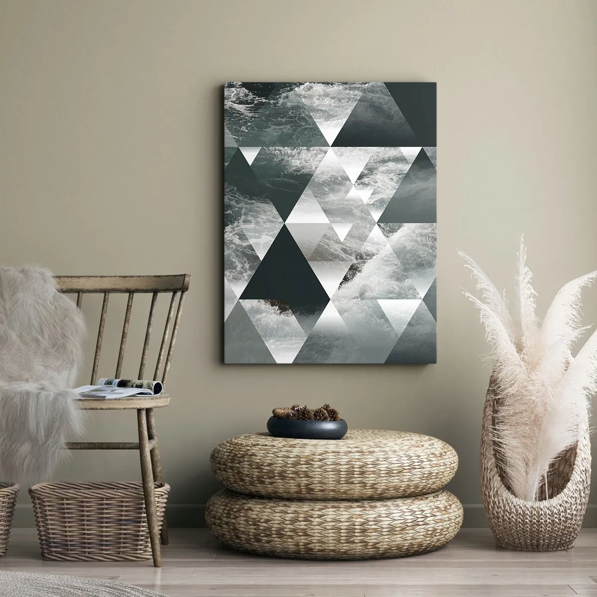 Lærredstryk - Billede på lærred - Et krystalperspektiv - 50x70 cm