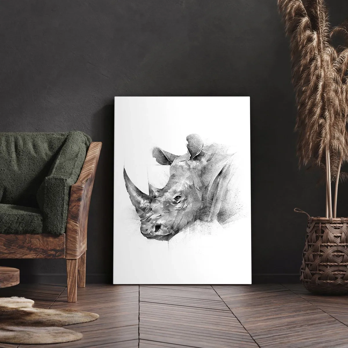 Lærredstryk - Billede på lærred - Afrikansk portræt - 50x70 cm