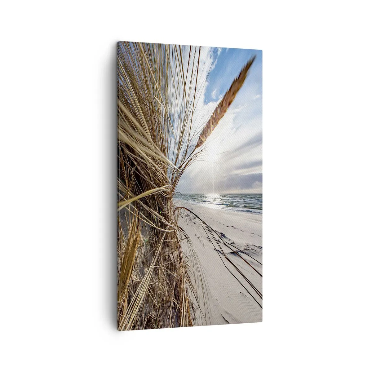 Lærredstryk - Billede på lærred - Et møde mellem elementerne - 45x80 cm