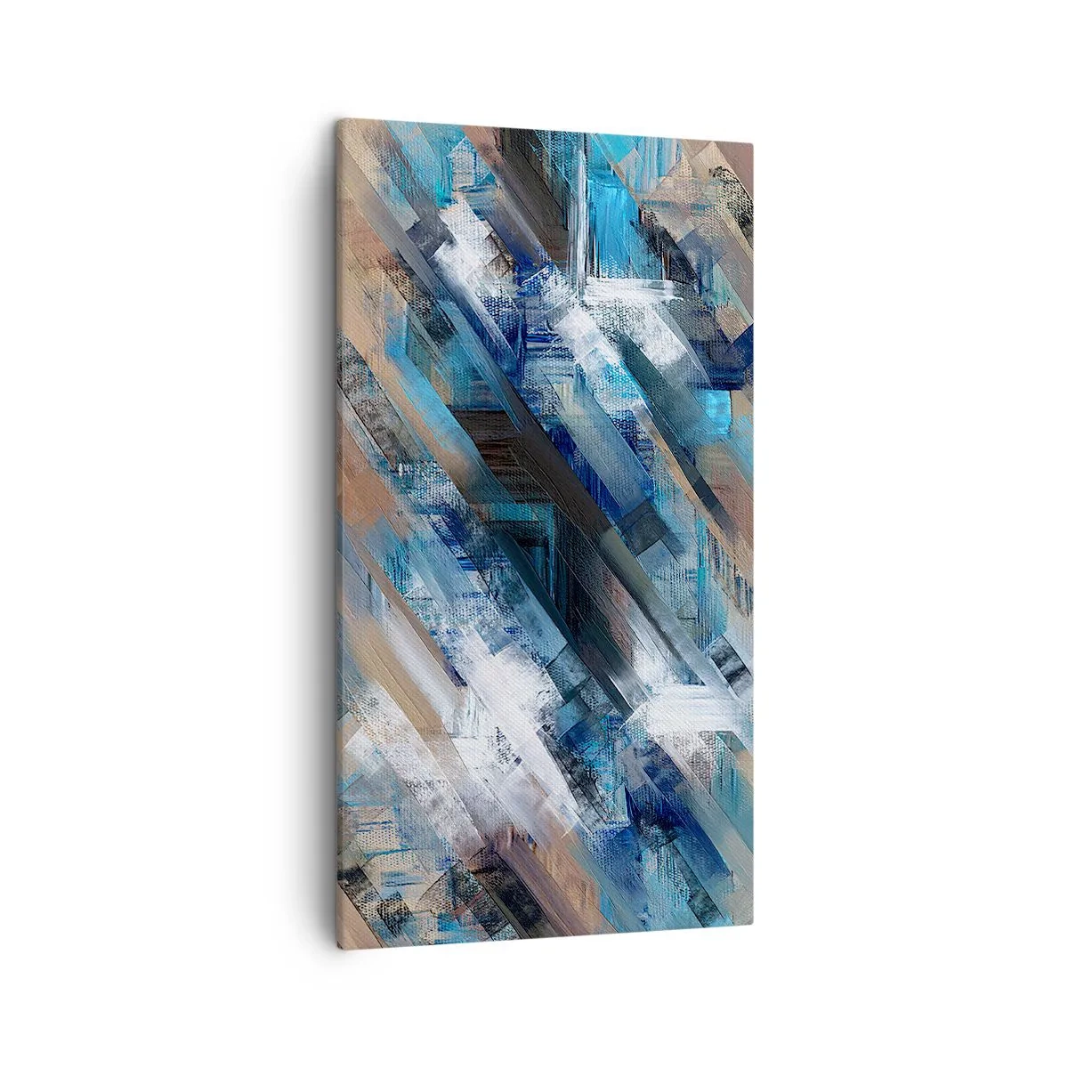 Lærredstryk - Billede på lærred - På en blå skråning - 45x80 cm