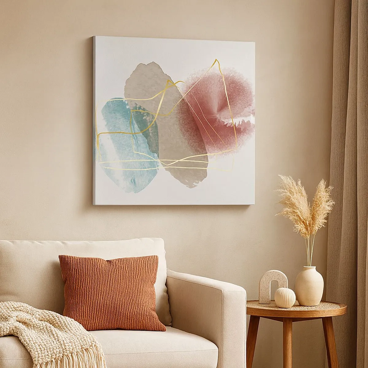 Lærredstryk - Billede på lærred - Rummets perler - 30x30 cm