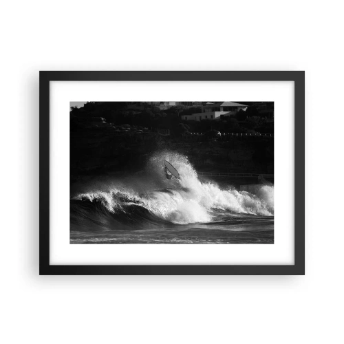 Plakat i sort ramme - Udfordring accepteret! - 40x30 cm