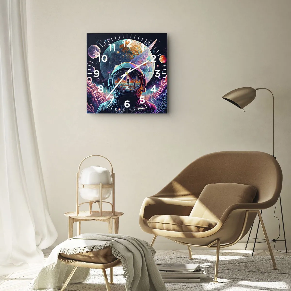 Vægur, Uret - Filosoffer har aldrig drømt - 30x30 cm