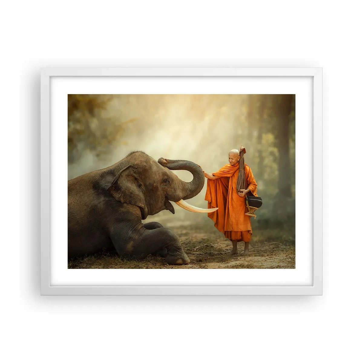 Plakat i hvid ramme - Møde på ferien - 50x40 cm