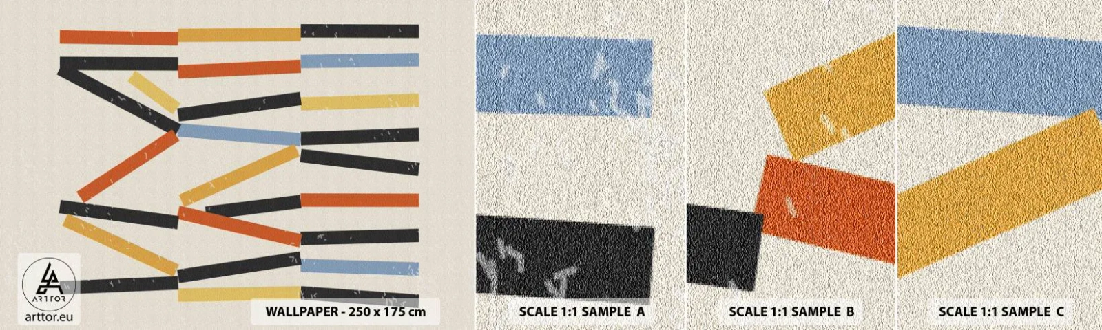 Fototapet Prøve Standard Eco - Vandret komposition - Minimalisme, Hipster, Nutidige - 100x30 cm