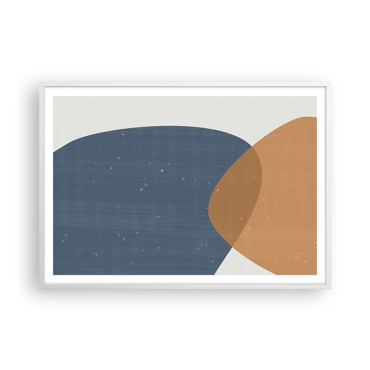 Plakat i hvid ramme - Ovaler og påvirkninger - 100x70 cm