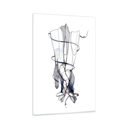 Billede på glas - En undersøgelse af berøring - 80x120 cm