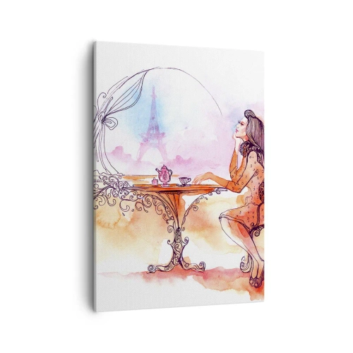 Lærredstryk - Billede på lærred - Parisisk elegance - 50x70 cm