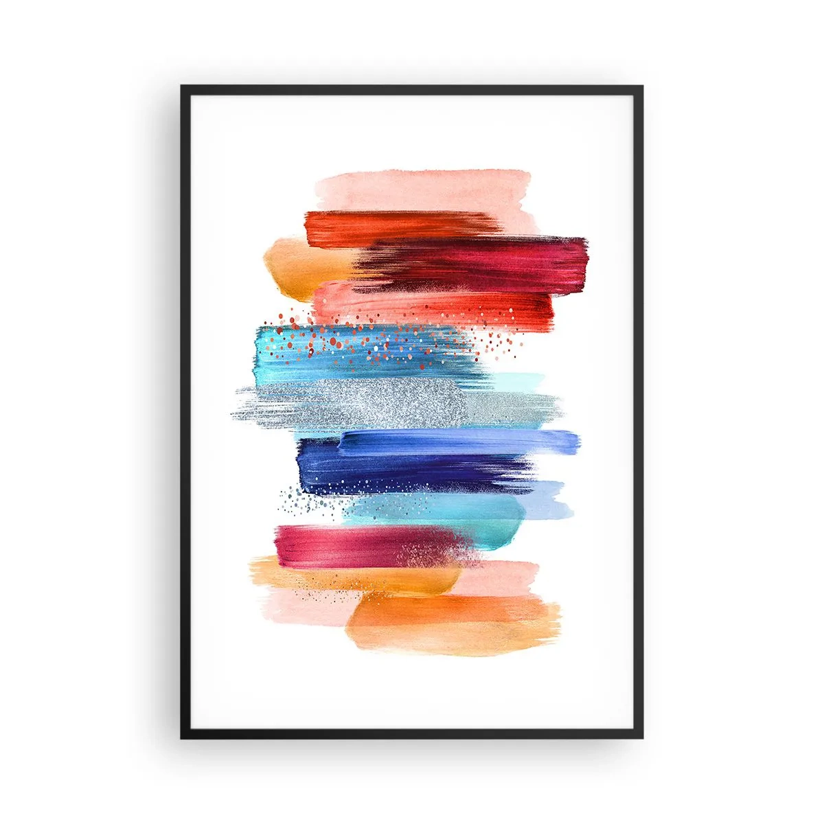 Plakat i sort ramme - Op og ned  - 70x100 cm