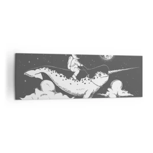 Lærredstryk - Billede på lærred - Rumrytter - 160x50 cm