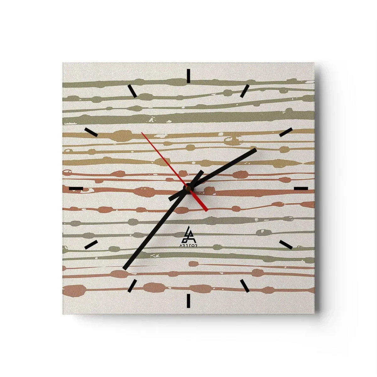 Vægur, Uret - Musikalsk farvenotation - 40x40 cm