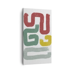 Lærredstryk - Billede på lærred - På et ukendt sprog - 45x80 cm