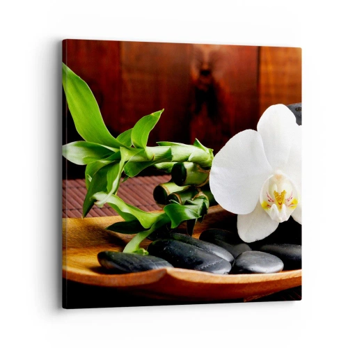 Lærredstryk - Billede på lærred - Overgiv dig til naturens berøring - 40x40 cm