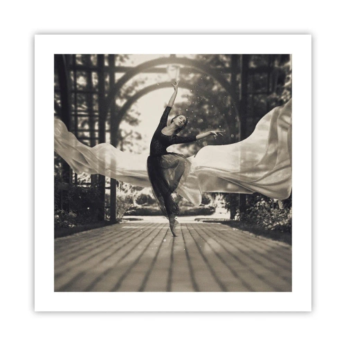 Plakat - Dans i haven - 50x50 cm