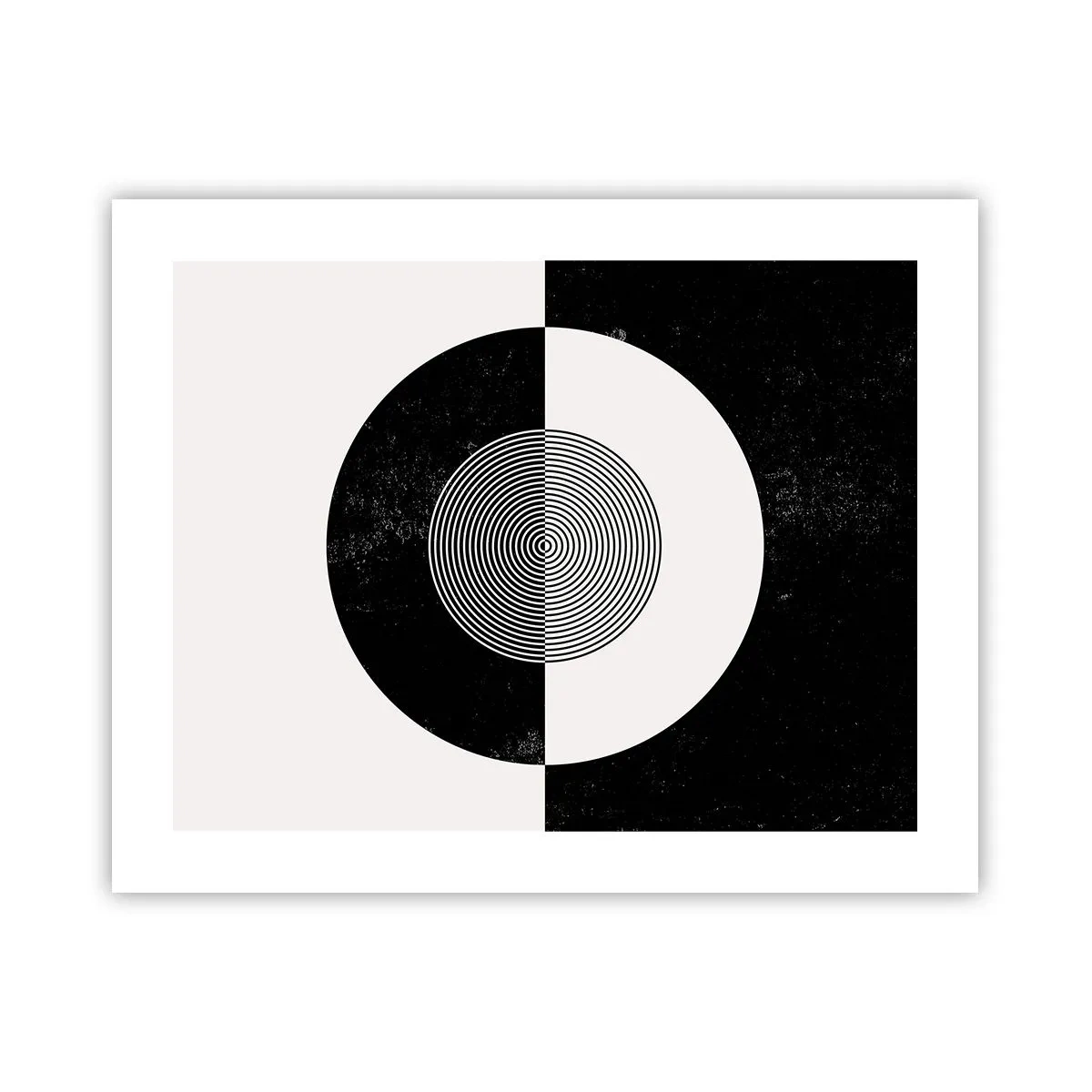 Plakat - Harmoni i sort og hvidt - 50x40 cm