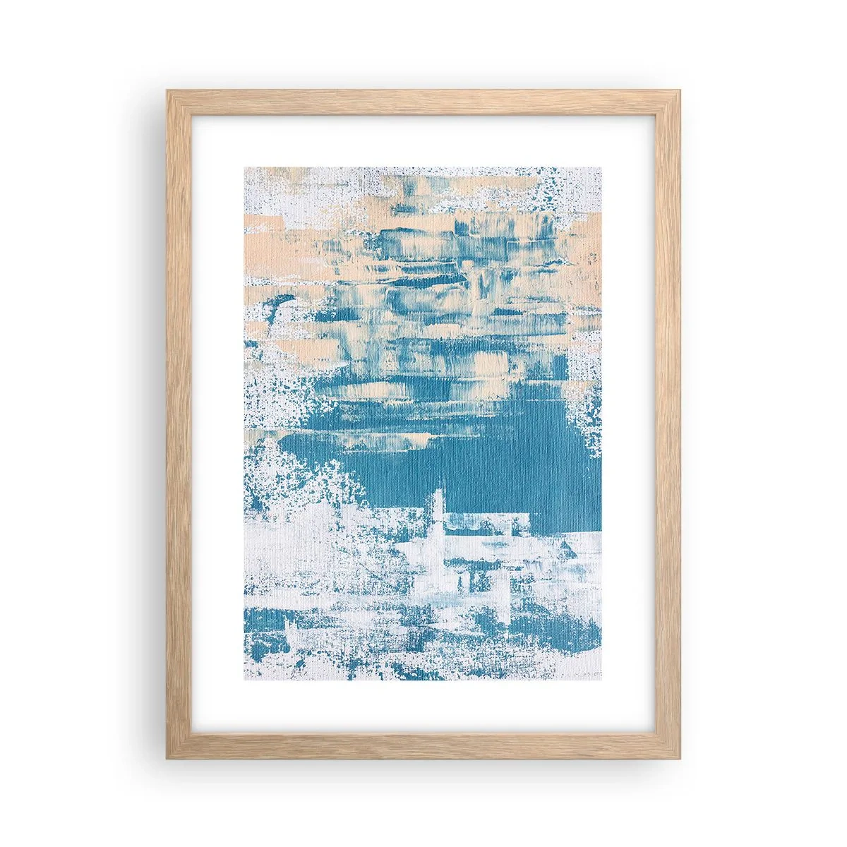 Plakat i ramme af lyst egetræ - Gennem istappen - 30x40 cm