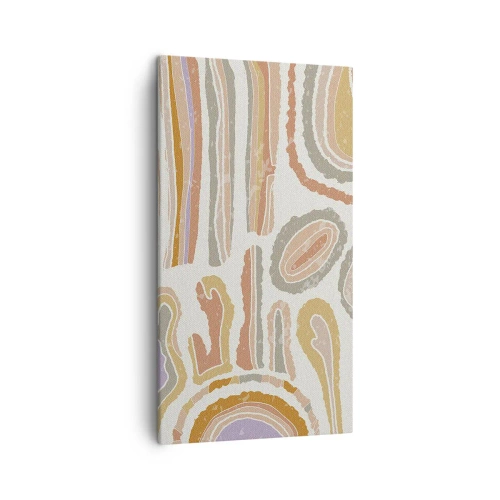 Lærredstryk - Billede på lærred - Farverige tværsnit - 45x80 cm