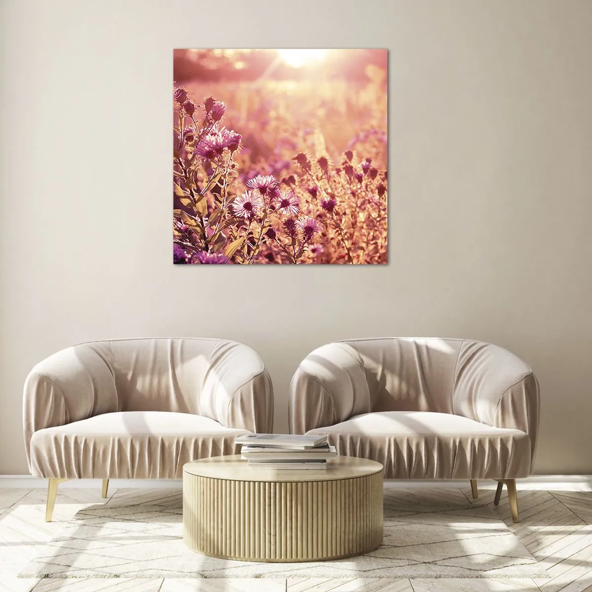 Billede på glas - Før sommeren er forbi - 60x60 cm