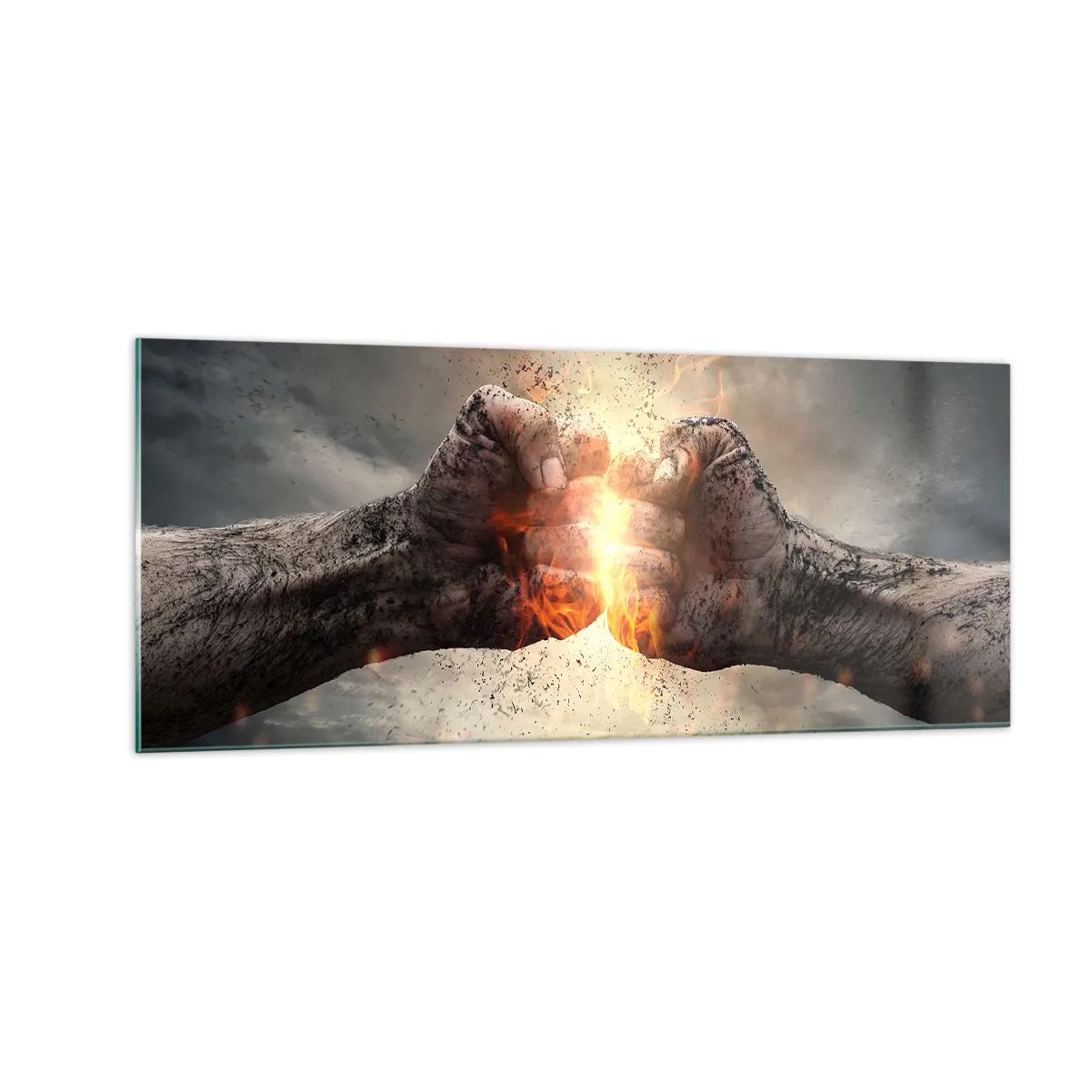 Billede på glas - Stå op til kamp - 100x40 cm