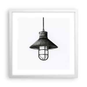 Plakat i hvid ramme - Som for mange år siden... - 40x40 cm