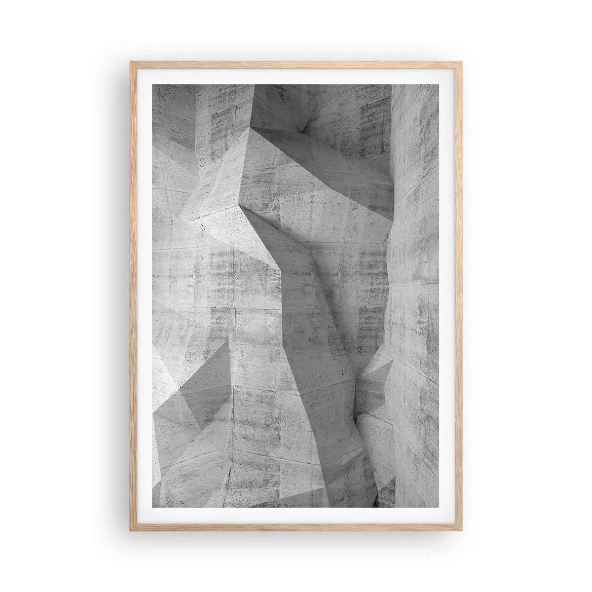 Plakat i ramme af lyst egetræ - En ægte udfordring - 70x100 cm