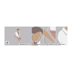 Fototapet Prøve Standard Eco - Omrids af nåde - Kvinde, Grafik, Model - 100x30 cm