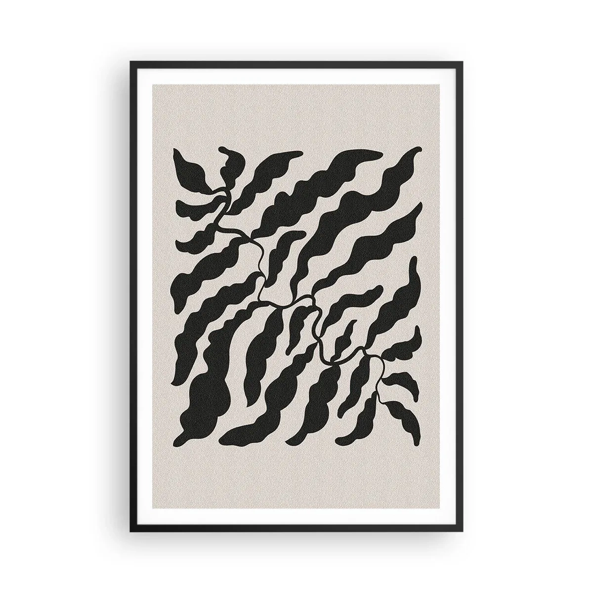 Plakat i sort ramme - En firkants natur - 70x100 cm