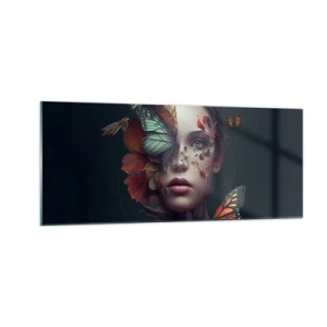 Billede på glas - En vidunderlig metamorfose - 100x40 cm