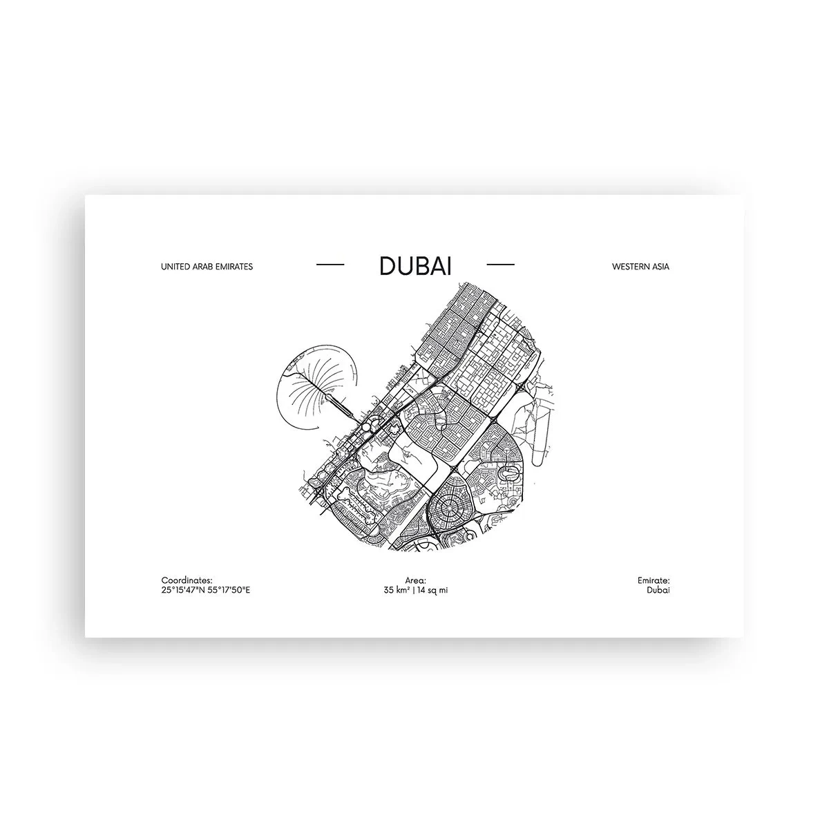 Plakat - Dubais anatomi - 91x61 cm