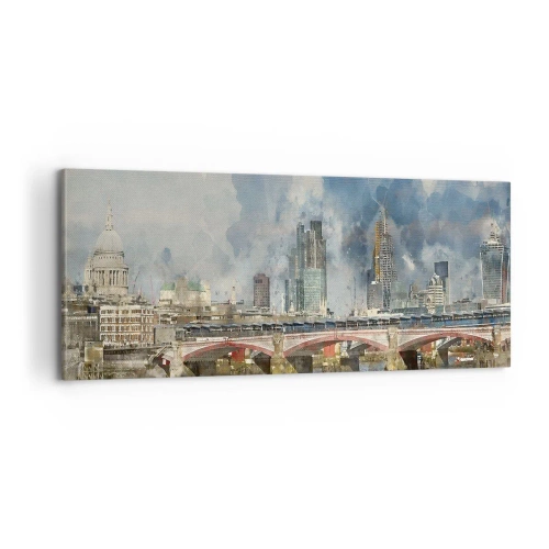 Lærredstryk - Billede på lærred - London i al sin pragt - 100x40 cm