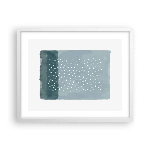 Plakat i hvid ramme - Dyrket i blåt - 50x40 cm