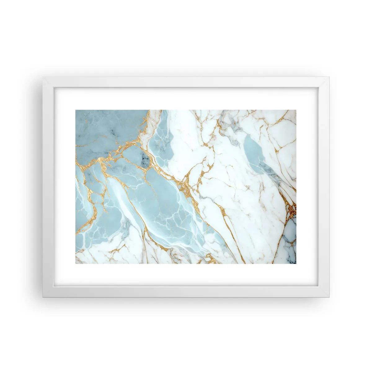 Plakat i hvid ramme - Rigdom af sten - 40x30 cm