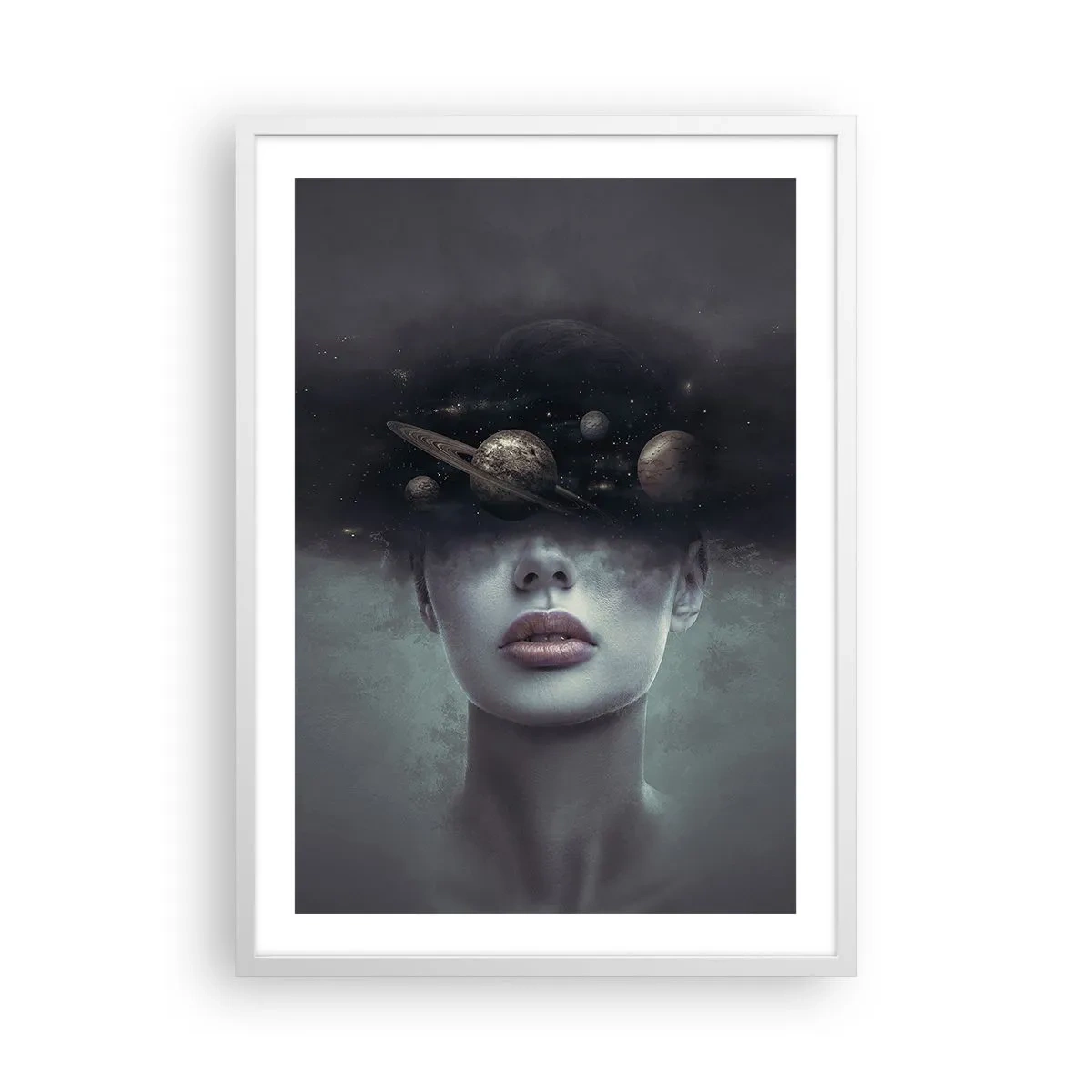 Plakat i hvid ramme - Og planeterne er ved at gå amok... - 50x70 cm