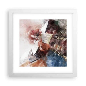 Plakat i hvid ramme - Og hvad synes du? - 30x30 cm