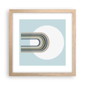 Plakat i ramme af lyst egetræ - Uimodståelig tiltrækningskraft - 30x30 cm